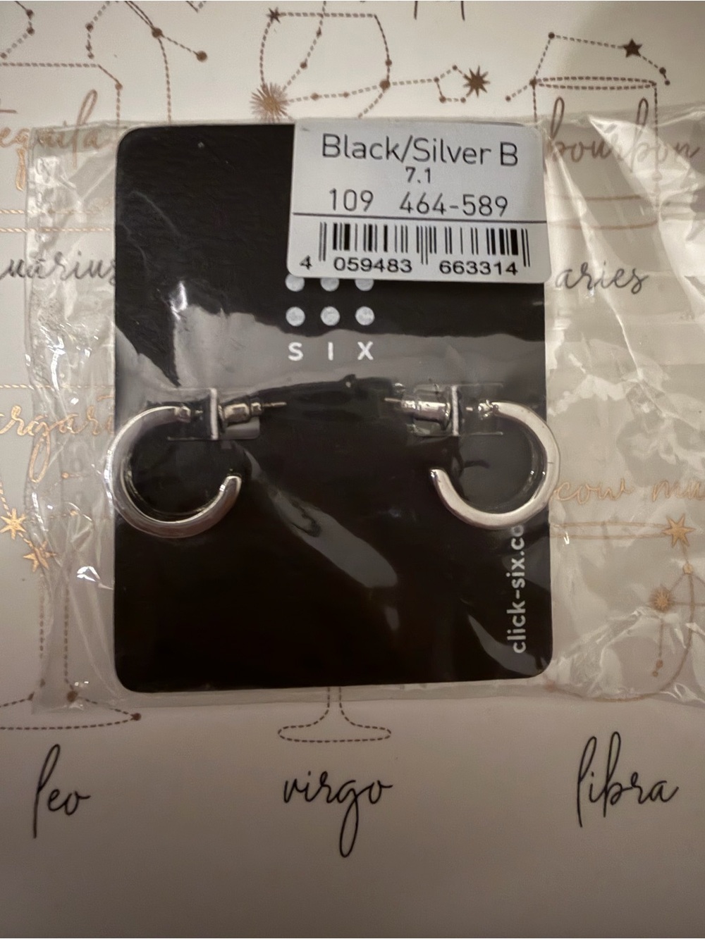 NEW Six Jewelry Accessories Dainty Silver Hoop Stud Earrings minimalist